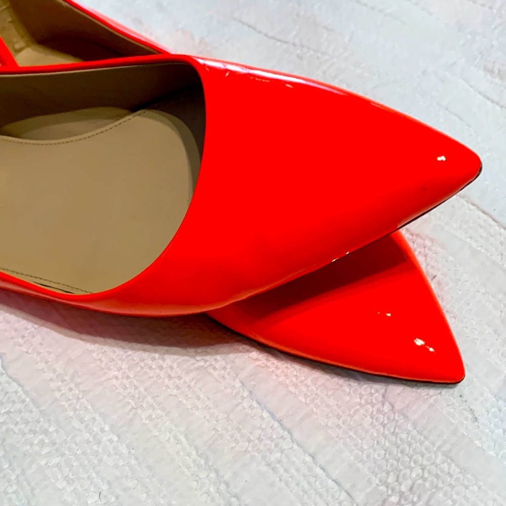 Neon Orange J.Crew flats